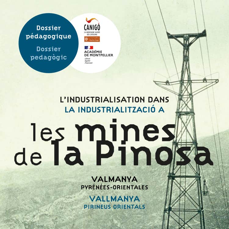 graphisme de la couverture du dossier pédagogique, Les mines de la Pinosa